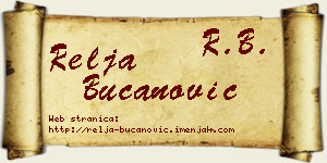 Relja Bučanović vizit kartica